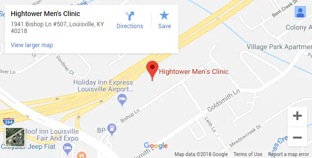 Louisville KY Erectile Dysfunction Clinic Map